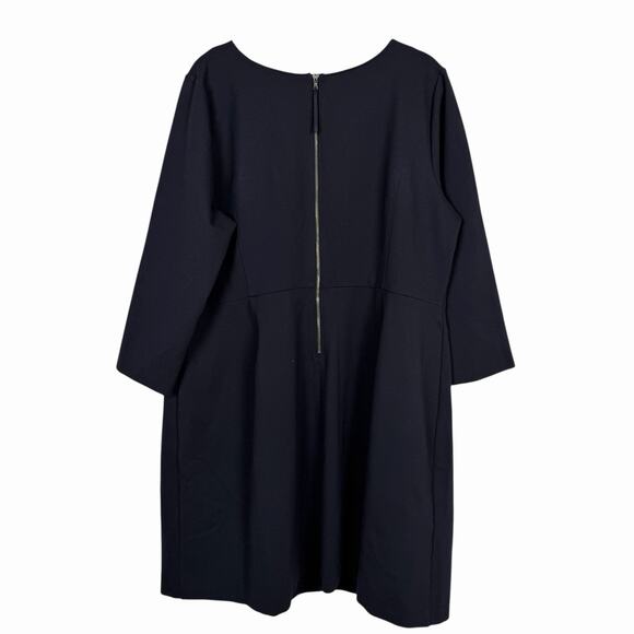 SPANX The Perfect Shift Classic Black Ponte Stretch Dress Size 2X 3/4 Sleeves - Picture 4 of 13